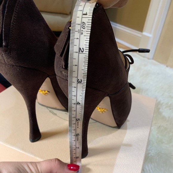 PRADA Suede Ankle Platform Booties - Picture 12 of 16